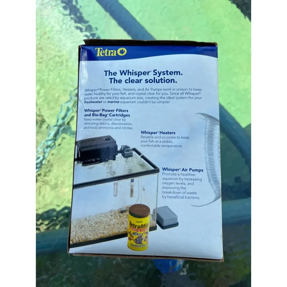 Tetra Whisper Quiet Power Filter 40 Gallon Aquariums 210 GPH HOB Hang On USA